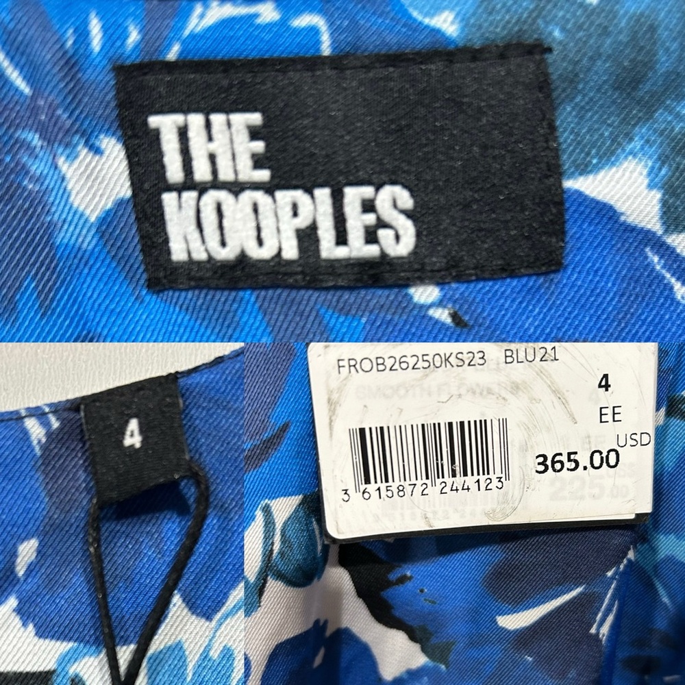 The Kooples Smooth Flowers Blue Floral Print Wrap Dress Boho French Girl Chic M4 - Picture 8 of 14